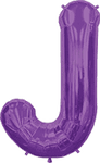 Northstar Mylar & Foil Purple Letter J 34″ Balloon
