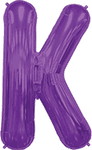 Northstar Mylar & Foil Purple Letter K 34″ Balloon