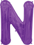 Northstar Mylar & Foil Purple Letter N 34″ Balloon