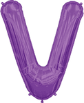 Purple Letter V 34″ Balloon