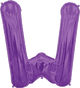 Purple Letter W 34″ Balloon