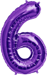 Northstar Mylar & Foil Purple Number 6 34″ Balloon