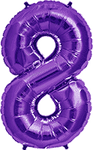 Northstar Mylar & Foil Purple Number 8 34″ Balloon