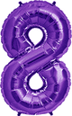 Purple Number 8 34″ Balloon