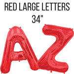 Northstar Mylar & Foil Red 34" Giant Balloon Letters and Numbers