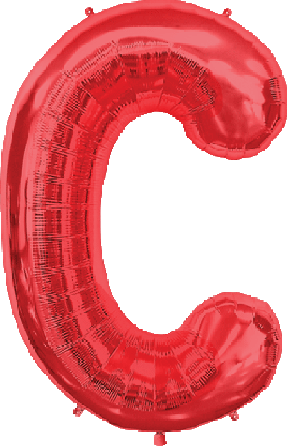 Red Letter C 34 Balloon