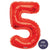 Northstar Mylar & Foil Red Number 5 34″ Balloon