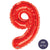 Northstar Mylar & Foil Red Number 9 34″ Balloon