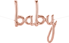 Northstar Mylar & Foil Rose Gold Baby Script 46" Balloon