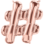 Northstar Mylar & Foil Rose Gold Hashtag (Pound Sign #) 16" Balloon