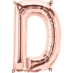 Rose Gold Letter D 16" Balloon