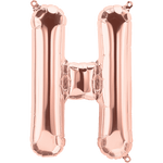 Northstar Mylar & Foil Rose Gold Letter H 16" Balloon