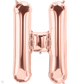 Rose Gold Letter H 34" Balloon