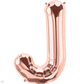 Rose Gold Letter J 34" Balloon