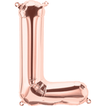 Northstar Mylar & Foil Rose Gold Letter L 16" Balloon