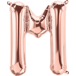 Northstar Mylar & Foil Rose Gold Letter M 16" Balloon