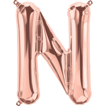 Northstar Mylar & Foil Rose Gold Letter N 16" Balloon
