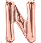 Northstar Mylar & Foil Rose Gold Letter N 34" Balloon