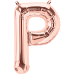 Globo de oro rosa con letra P de 16"