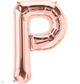 Rose Gold Letter P 34" Balloon