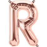 Northstar Mylar & Foil Rose Gold Letter R 16" Balloon