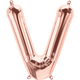 Rose Gold Letter V 16" Balloon