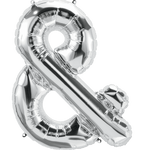 Northstar Mylar & Foil Silver Ampersand 34″ Balloon