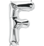 Northstar Mylar & Foil Silver Letter F 34" Balloon