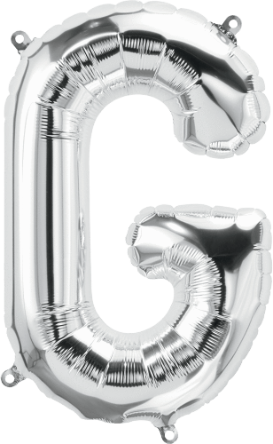 Shop Silver 16 Tall Letter and Number Balloons - instaballoons Silver / 0