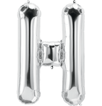 Silver Letter H 34" Balloon