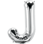 Northstar Mylar & Foil Silver Letter J 34" Balloon