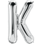 Northstar Mylar & Foil Silver Letter K 34" Balloon
