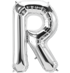 Northstar Mylar & Foil Silver Letter R 34" Balloon