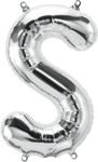 Silver Letter S 16" Balloon