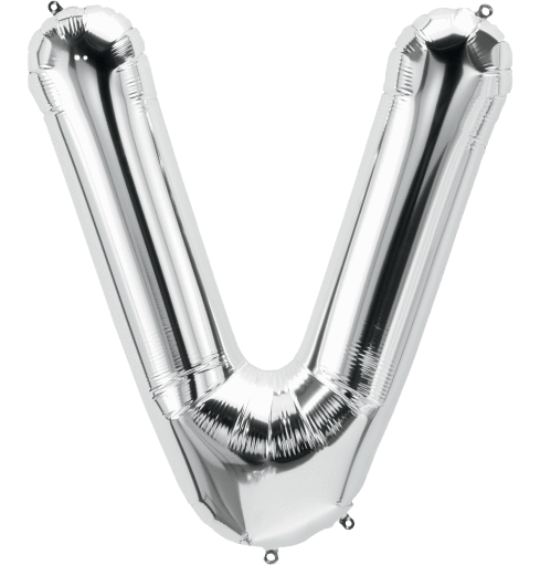 Silver best sale letter balloons