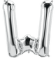 Silver Letter W 34" Balloon