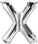 Northstar Mylar & Foil Silver Letter X 16" Balloon