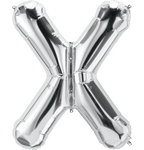 Northstar Mylar & Foil Silver Letter X 34" Balloon