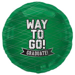 Northstar Mylar & Foil Way To Go Graduate! Green 18″ Balloon