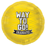 Northstar Mylar & Foil Way To Go Graduate! Yellow 18″ Balloon
