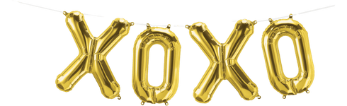 Kit de globos dorados XOXO de 16"