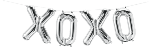Northstar Mylar & Foil XOXO 16" Silver Balloon Kit