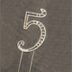# 5 Decoración de pastel de plata con diamantes de imitación 3.75 ″