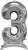 Number 3 Standing Silver 50″ Foil Balloon by Anagram from Instaballoons