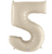 Number 5 White Sand 34″ Foil Balloon by Betallic from Instaballoons