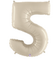 Number 5 White Sand 34″ Balloon