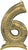 Number 6 White Gold Standing 50″ Foil Balloon by Anagram from Instaballoons