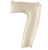 Number 7 White Sand 34″ Foil Balloon by Betallic from Instaballoons