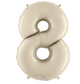 Number 8 White Sand 34″ Balloon