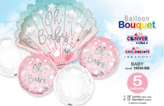 Oh Baby Shell Girl Foil Balloon by Convergram from Instaballoons